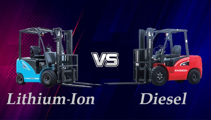 ENSIGN Lithium-Ion Forklift VS Diesel Forklift