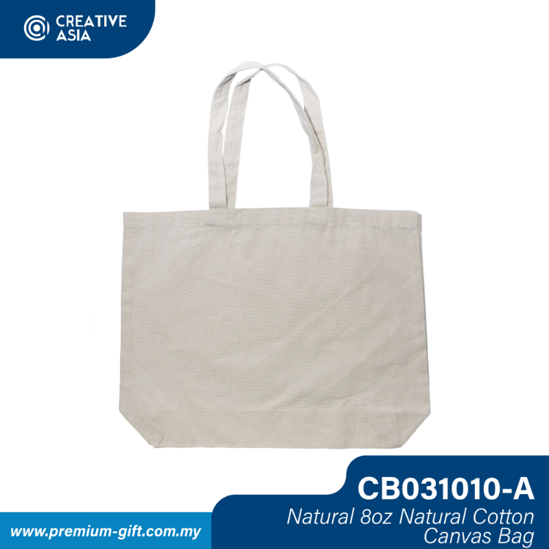 8oz Natural Cotton Canvas Bag 43cm(W) x 33cm(H) CB031010-A