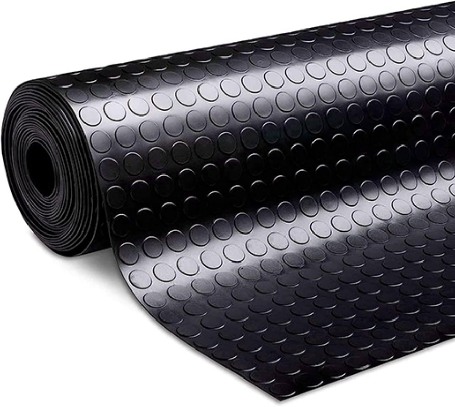 Anti-Skid Round Stud | Rubber Flooring Matting | Round Dot Mat | Black Rubber Flooring | 4.5mm Round Stud Supplier