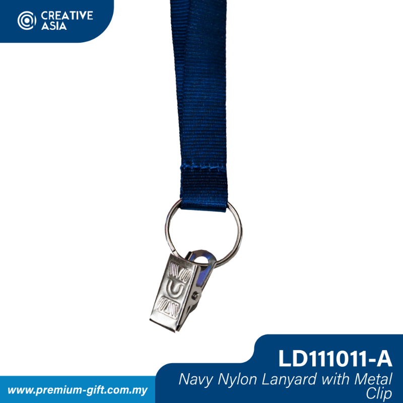 Black Lanyard with Metal Hook & Phone Clip LD111012-A