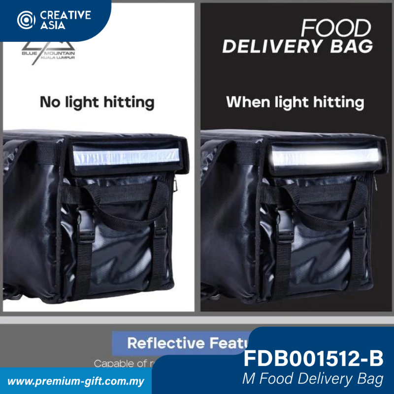 Black/Red Food Delivery Bag 45cm(W) x 34cm(H) FDB001512BK-B