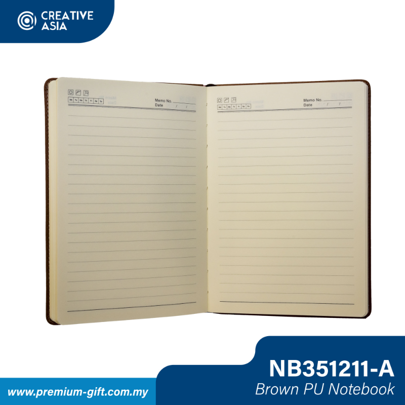Brown PU Leather Notebook NB351211-A
