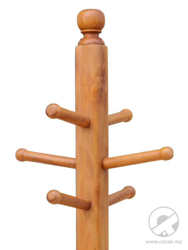 CT Teak Furniture Jati / Teak Wood Clothes Stand 6 Hangers