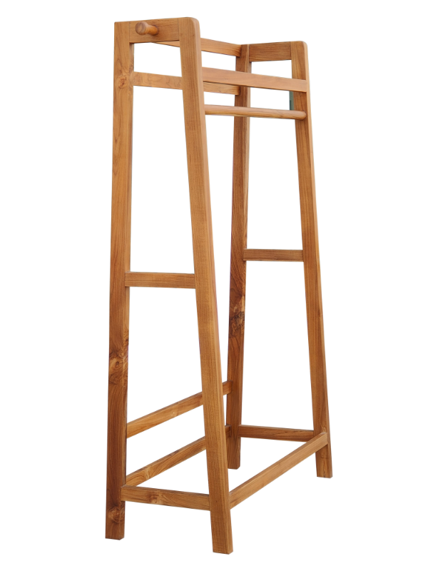 CT Teak Furniture Jati / Teak Wood Cloths Hanger Without Tray