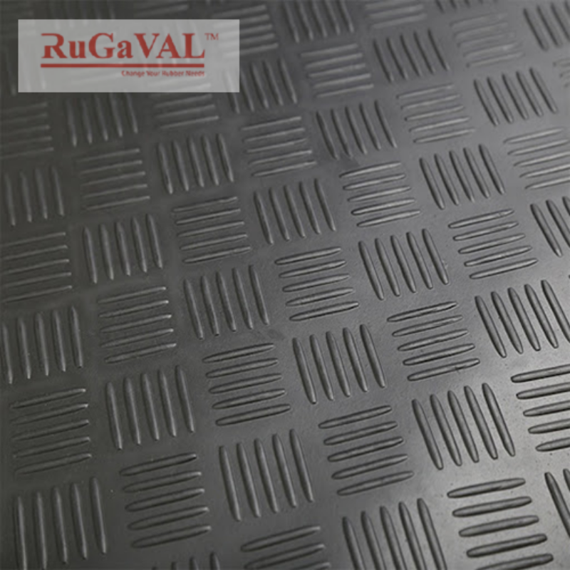 Checker Pattern Rubber Mat Sabah | Single & Five Bar Rubber Mat | Exercise Mat Malaysia | Flooring Malaysia | Flooring Material