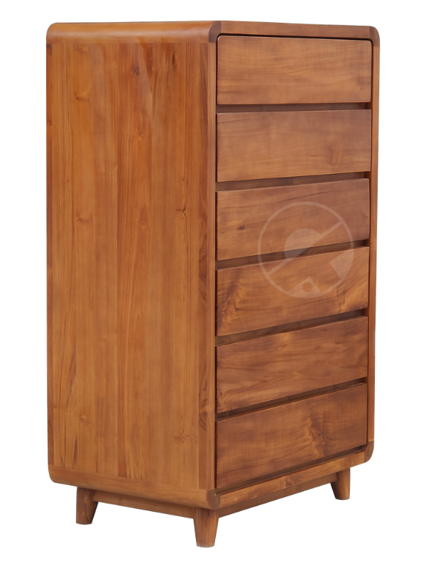 Chest of 6 Drawers ~ Solid Teak Wood