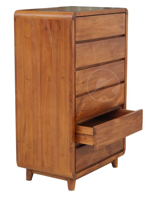 Chest of 6 Drawers ~ Solid Teak Wood