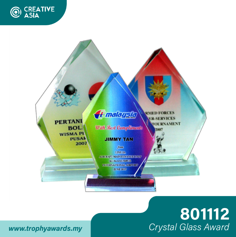 Crystal Glass Award 801112 Selangor Malaysia Creative Asia Trophy Awards And Recognition