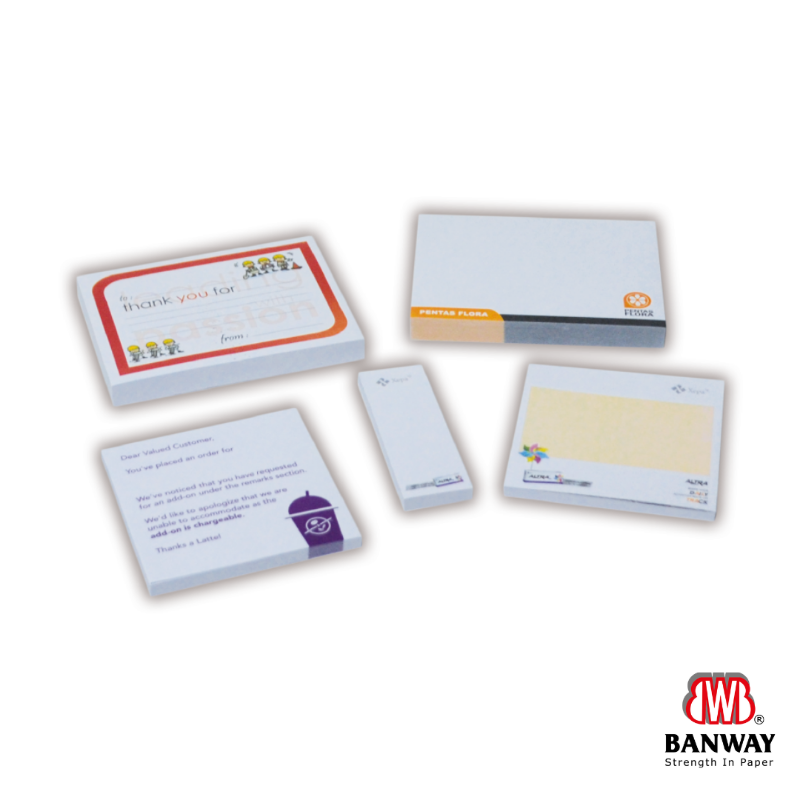 Custom made sticky notes banway custom notebook and packaging