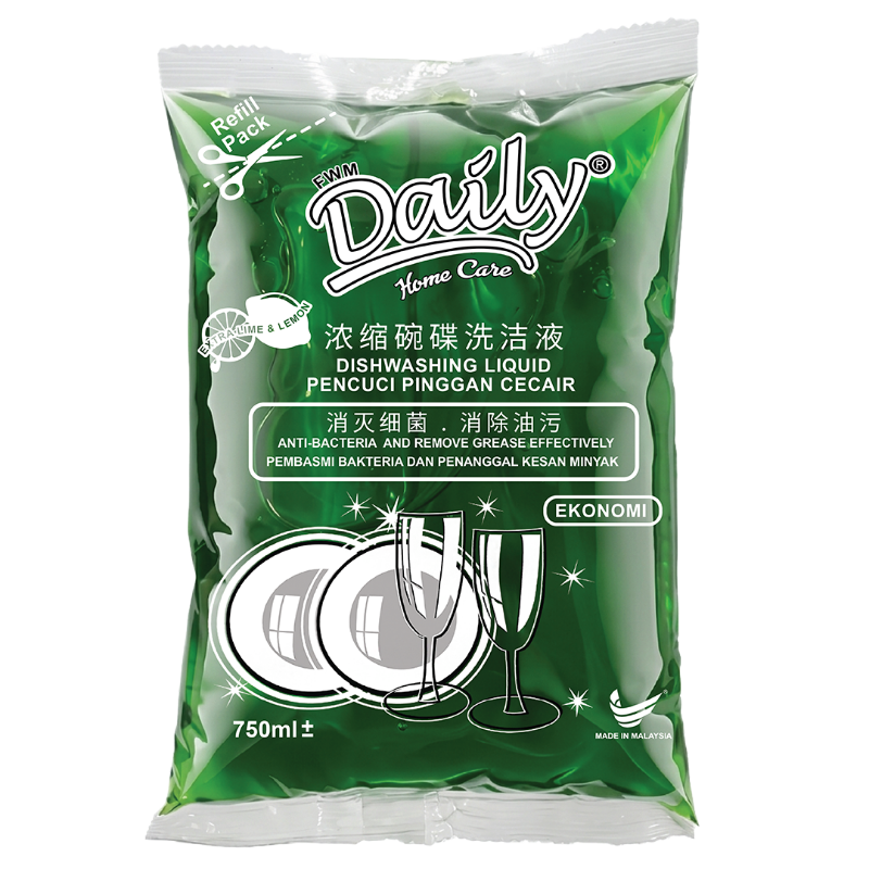 Daily Dishwashing Liquid Refill Pack 750ml
