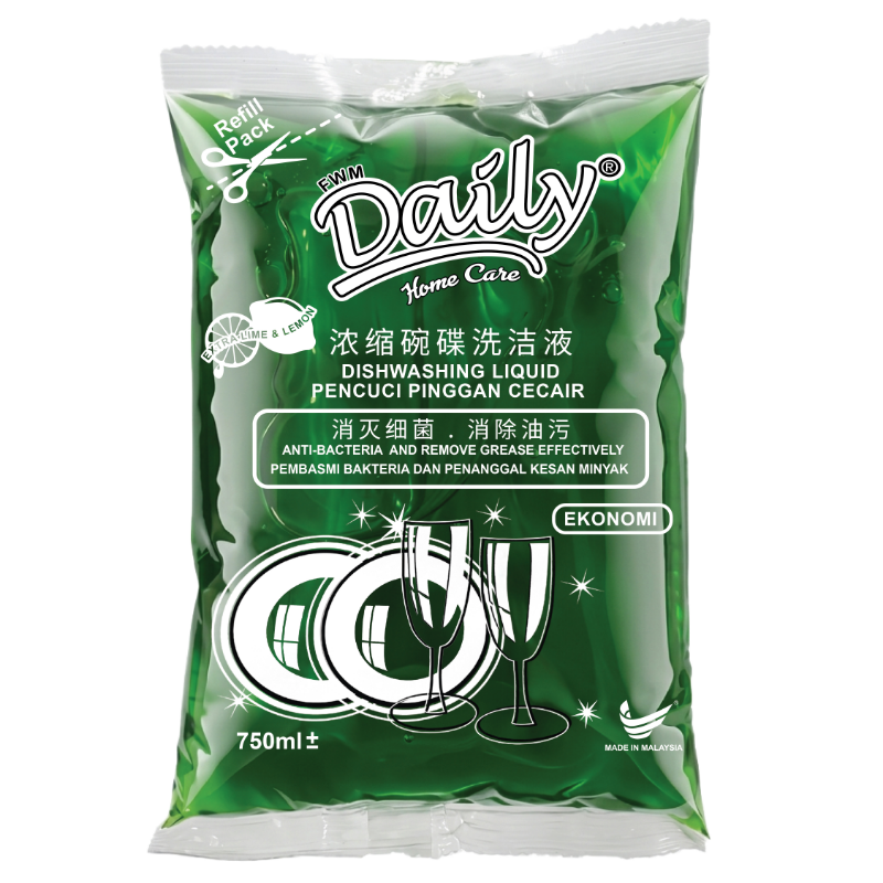 Daily Dishwashing Liquid Refill Pack 750ml