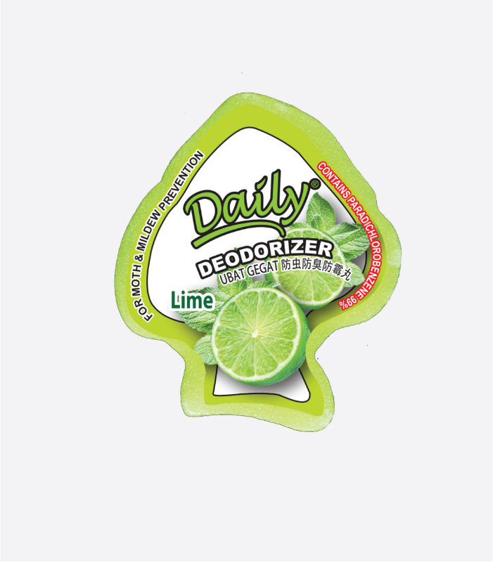 Daily Moth Repellent 90gm - Lime (Toilet Cupboard Wardrobe Urine Smells Mothballs)