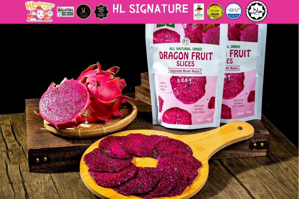 Dried Dragon Fruit Slices ⎢ Kerepek Buah Naga ⎢ 火龙果干, Selangor, Malaysia HL Dragon Fruit Eco