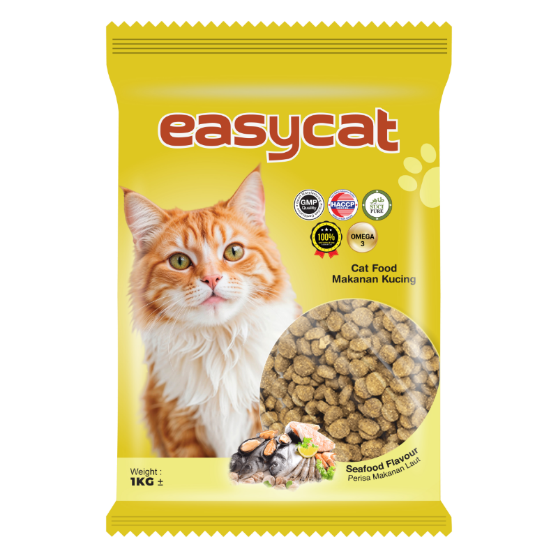 Easycat Dry Cat Food 1kg - Seafood