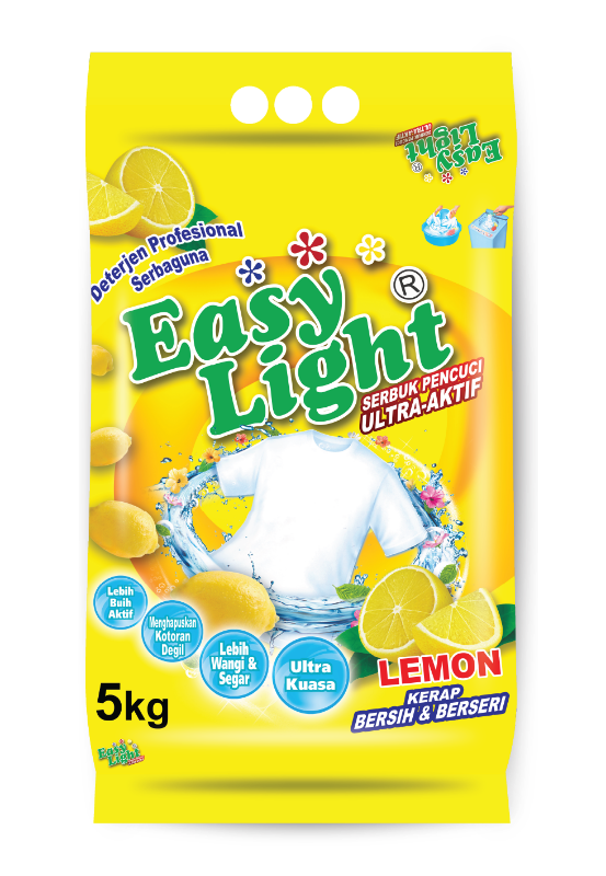 Easylight Detergent Powder 5kg - Lemon