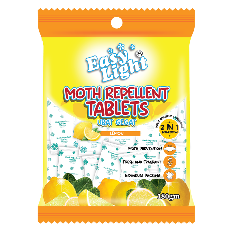 Easylight Moth Repellent Tablets 180gram - Lemon (Mothballs / Ubat Gegat)