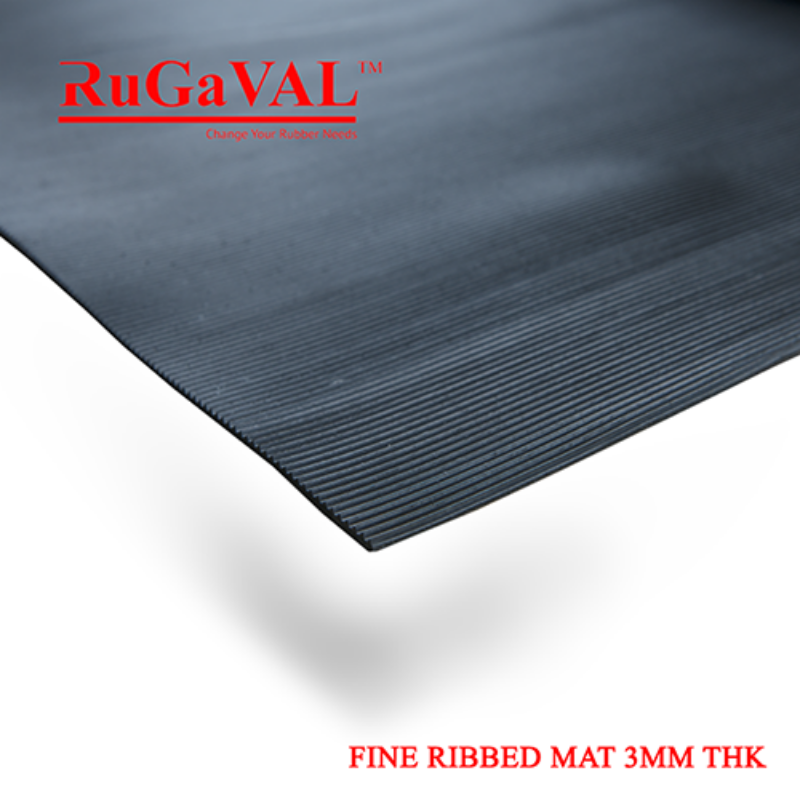 Fined Ribbed Rubber Mat | Corrugated Rubber Mat |  Rib Matting | Rubber Floor Mat | George Town