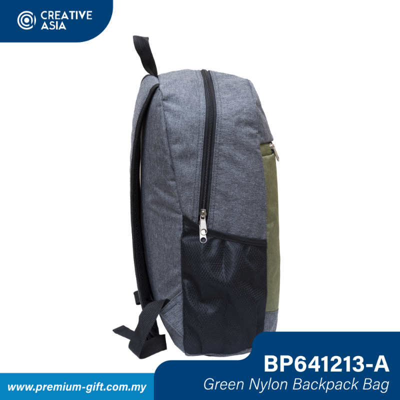Green Nylon Basic Backpack Bag BP641213-A