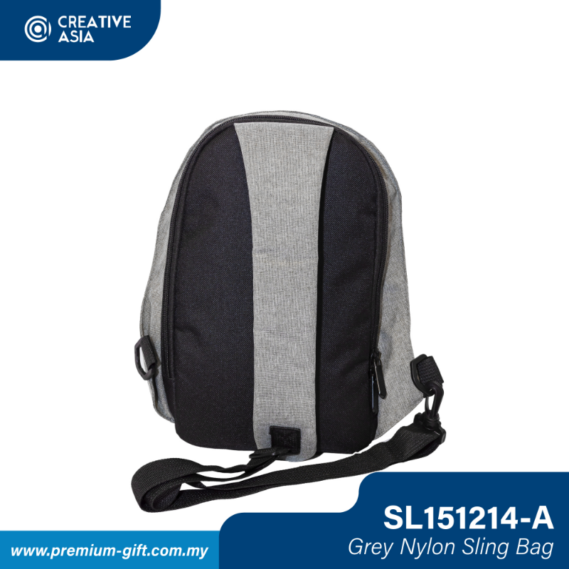 Grey Nylon Sling Bag 17cm(W) x 28cm(H) SL151214-A