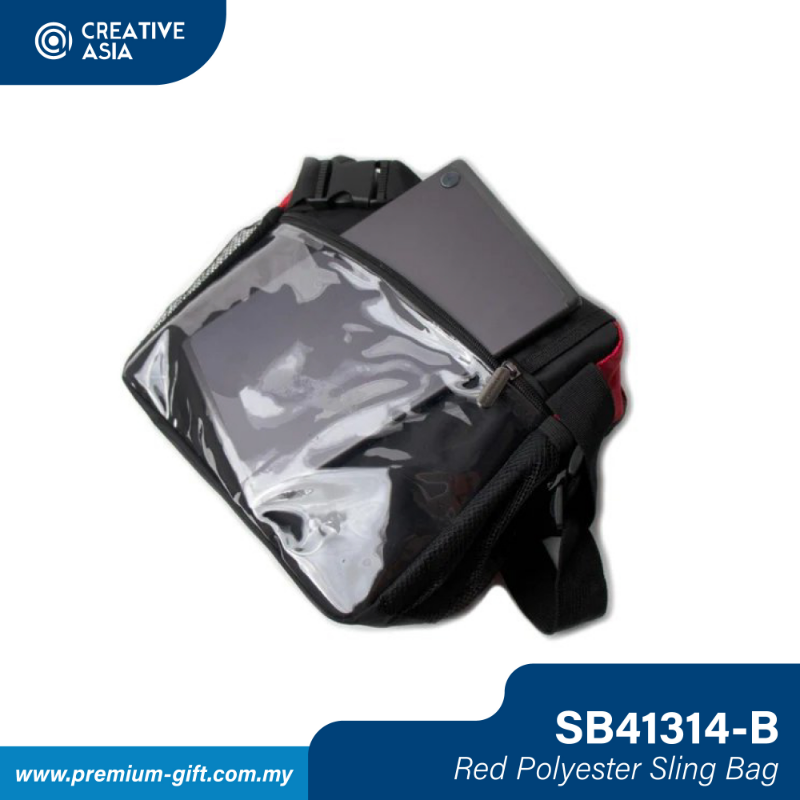 Grey Polyester Sling Bag 30cm(W) x 25cm(H) SB41314GRY-B