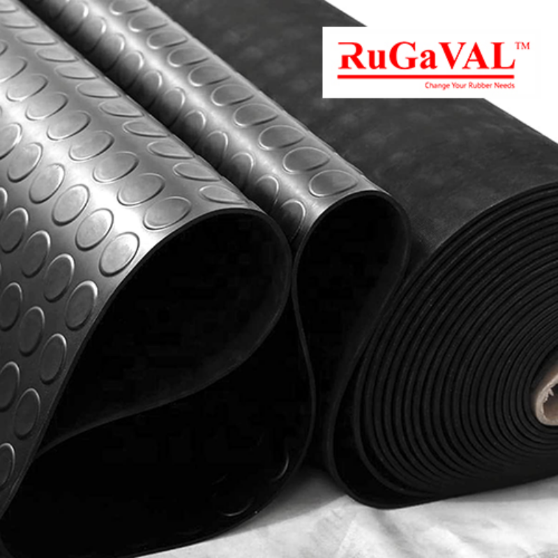 Gym rubber flooring | Rubber mat for gym | Industrial anti-slip mat | Rubber mat for wet areas | Elevator rubber flooring