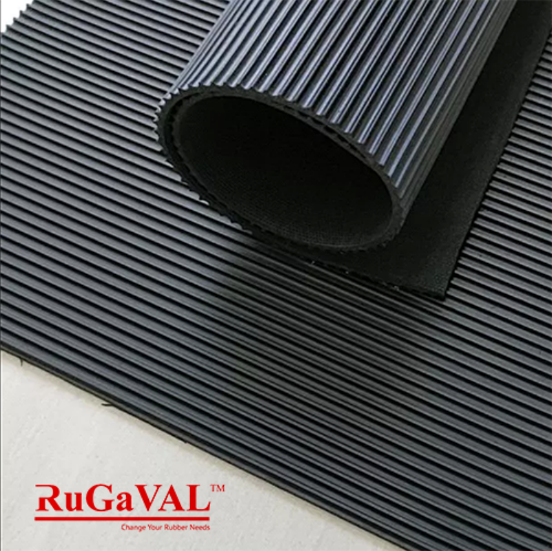 Heavy Duty Fine Ribbed Mat | 3mm Fine Ribbed Mat | Deep V Fine Ribbed Mat | Insulation Fine Ribbed | V-Grooves Corrugated Rubber Matting