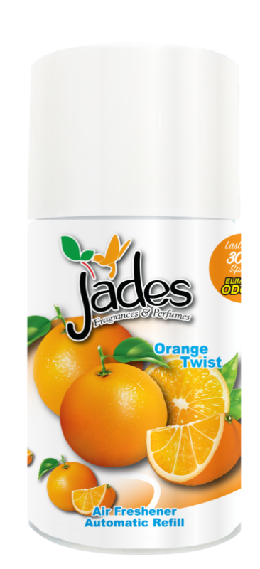 Jades Automatic Spray Refill 300ml - Orange Twist (Air Freshener Room, Washroom)