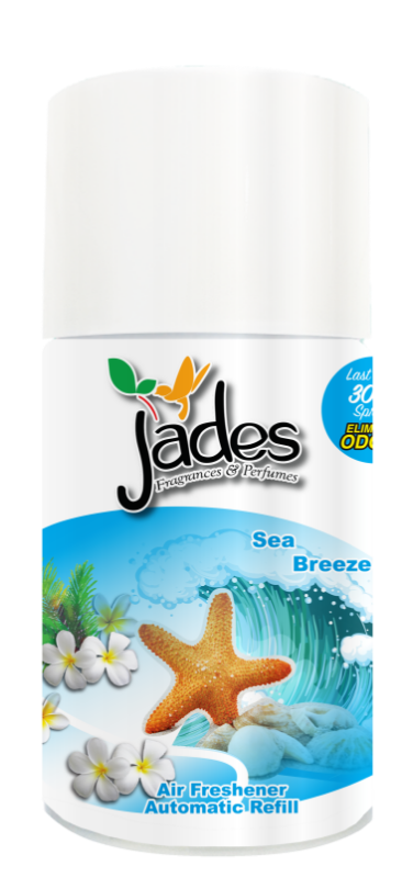 Jades Automatic Spray Refill 300ml - Sea Breeze (Air Freshener Room, Washroom)