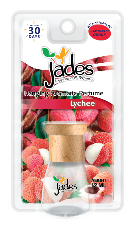 Jades Hanging Aromatic Perfume 12ml - Lychee (Air Freshener Car)