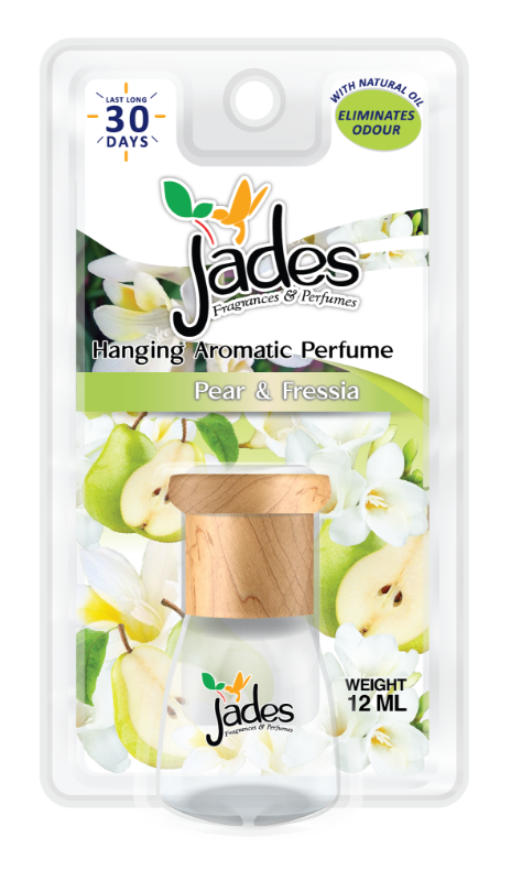 Jades Hanging Aromatic Perfume 12ml - Pear & Freesia (Air Freshener Car)