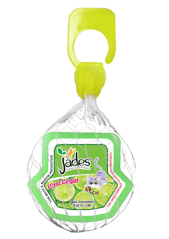 Jades Moth Repellent 115gm - Cat (Green) (Mothballs / Ubat Gegat)