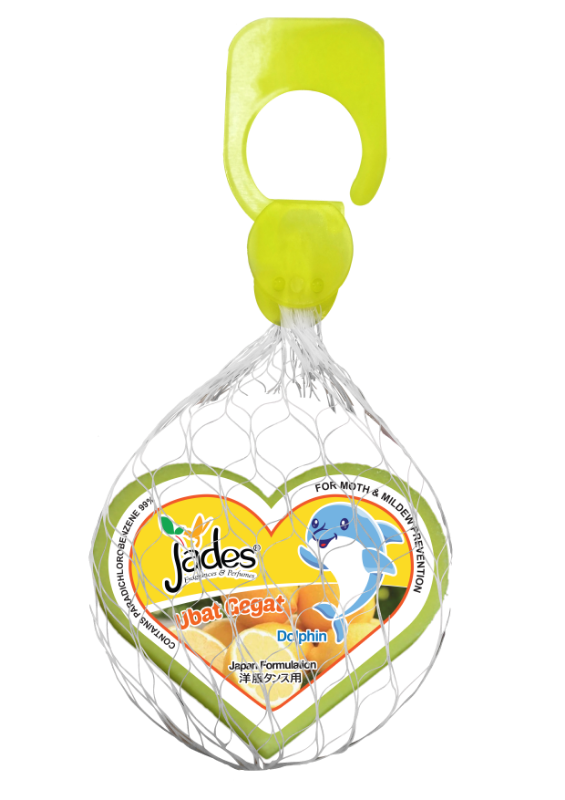 Jades Moth Repellent 115gm - Dolphin (Yellow) (Mothballs / Ubat Gegat)