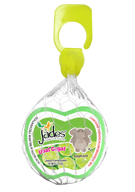 Jades Moth Repellent 115gm - Elephant (Green) (Mothballs / Ubat Gegat)