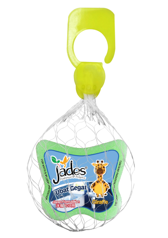 Jades Moth Repellent 115gm - Giraffe (Green) (Mothballs / Ubat Gegat)