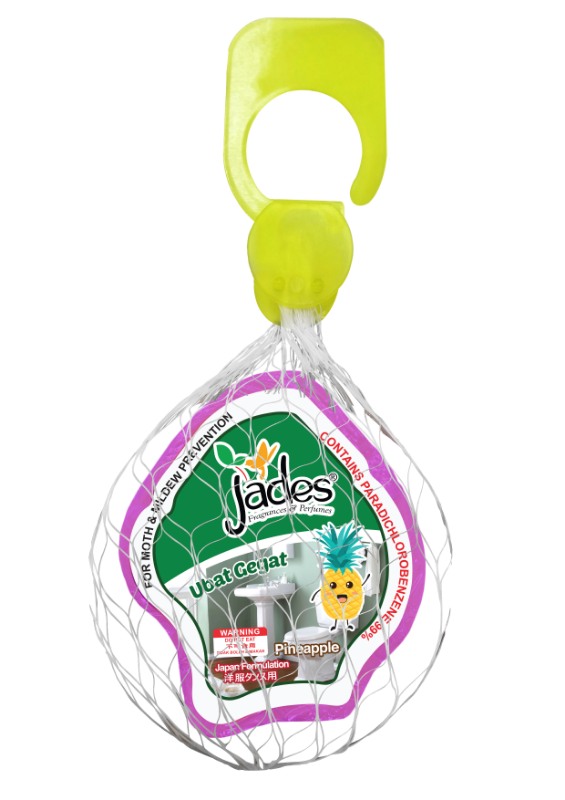 Jades Moth Repellent 115gm - Pineapple (Purple) (Mothballs / Ubat Gegat)