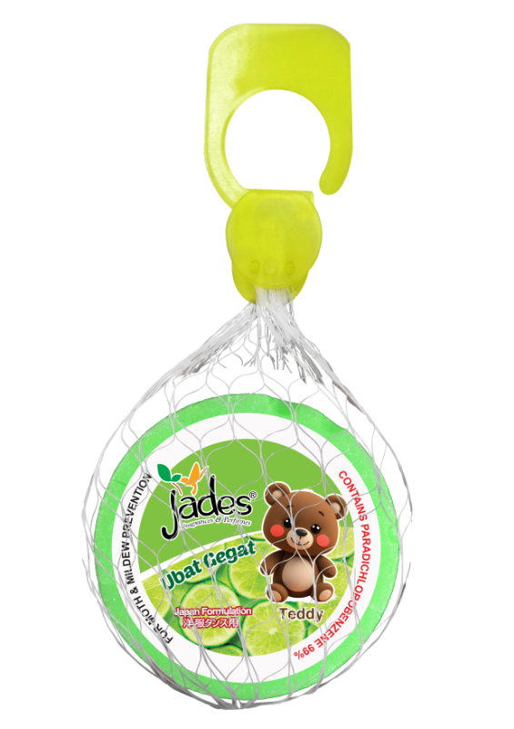 Jades Moth Repellent 115gm - Teddy (Green) (Mothballs / Ubat Gegat)