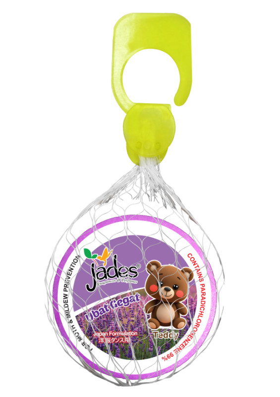 Jades Moth Repellent 115gm - Teddy (Purple) (Mothballs / Ubat Gegat)