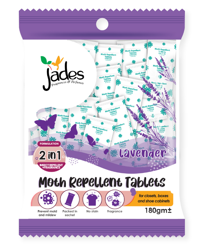 Jades Moth Repellent Tablets 180gram - Lavender (Mothballs / Ubat Gegat)