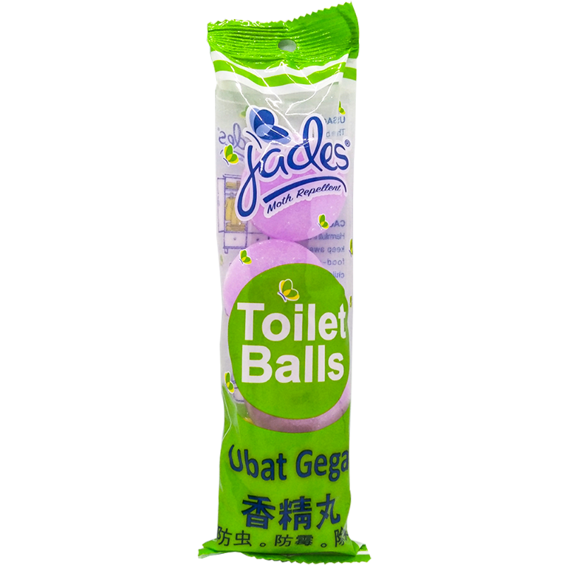 Jades Toilet Balls 4pcs - Purple (Mothballs / Ubat Gegat)