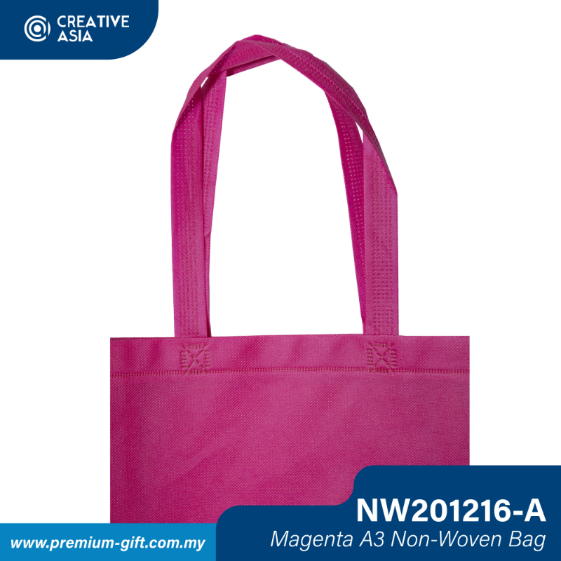 Magenta A3 (90GSM) Non-Woven Bag 34.3cm(W) x 35.6cm(H) NW201216-A
