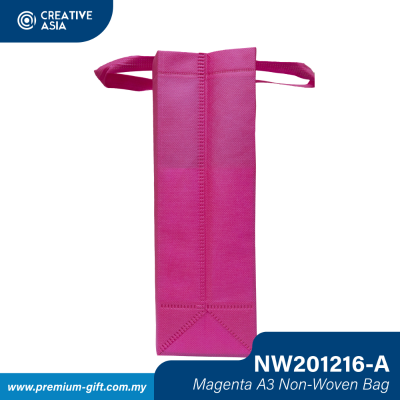 Magenta A3 (90GSM) Non-Woven Bag 34.3cm(W) x 35.6cm(H) NW201216-A
