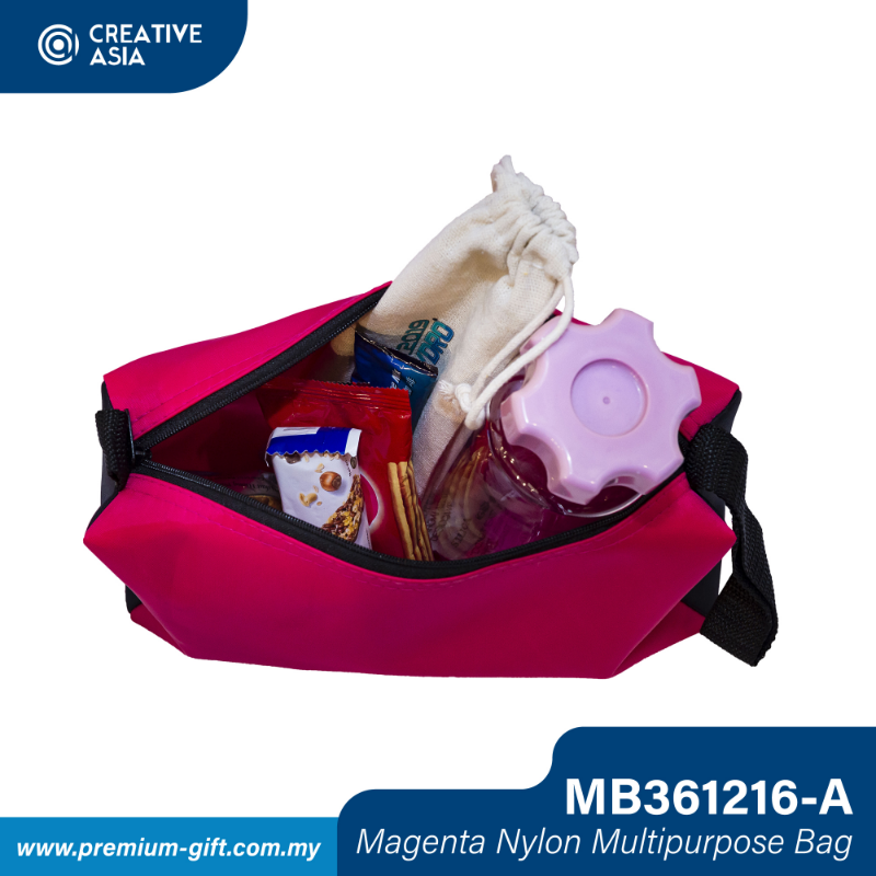 Magenta Nylon Multipurpose Bag 24.5cm(W) x 14cm(H) MB361216-A