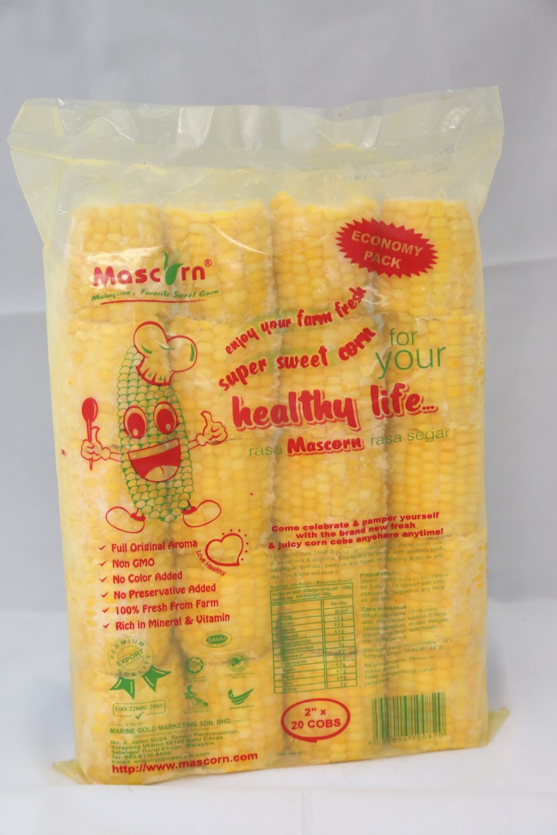 Mascorn Frozen Super Sweet Corn On Cobs