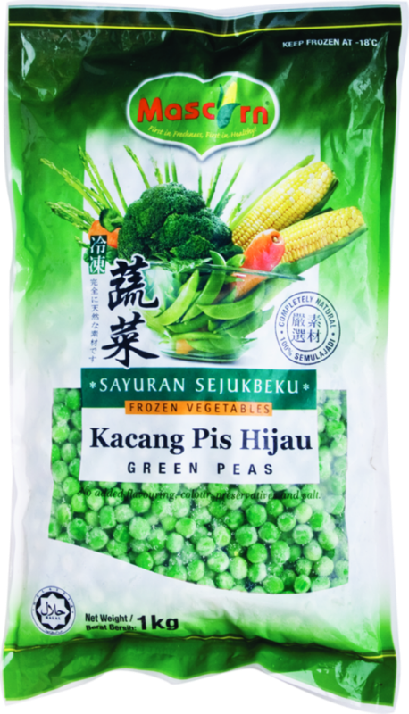 Mascorn Frozen Vegetable Green Peas (500g / 1kg)