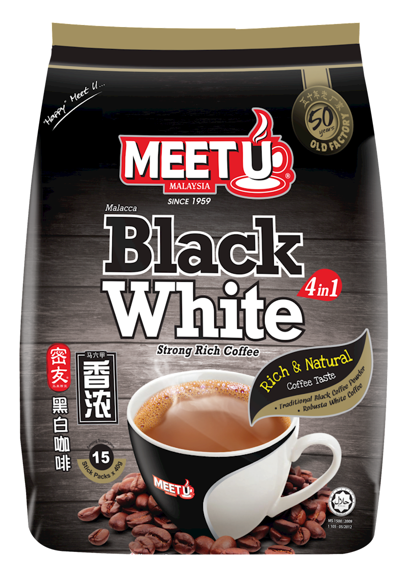 Meet U Black White Coffee 4 In 1