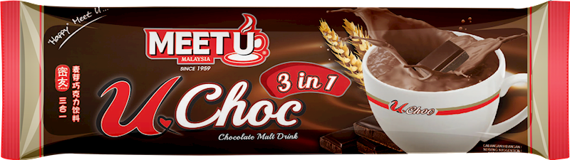 Meet U Uchoc Chocolate Malt Drink 3 In 1