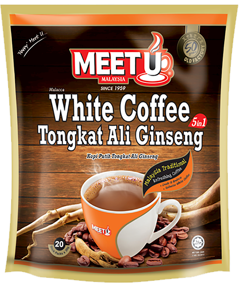 Meet U White Coffee Tongkat Ali Ginseng 5 In 1