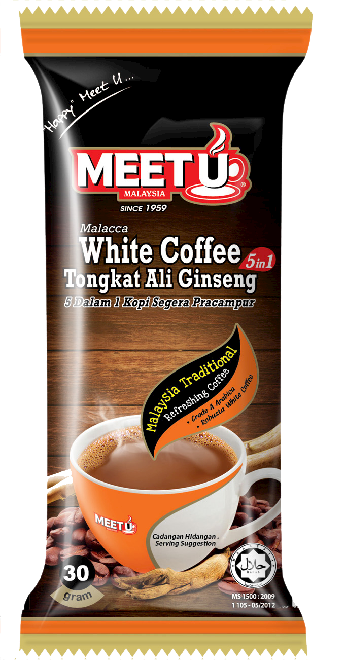 Meet U White Coffee Tongkat Ali Ginseng 5 In 1