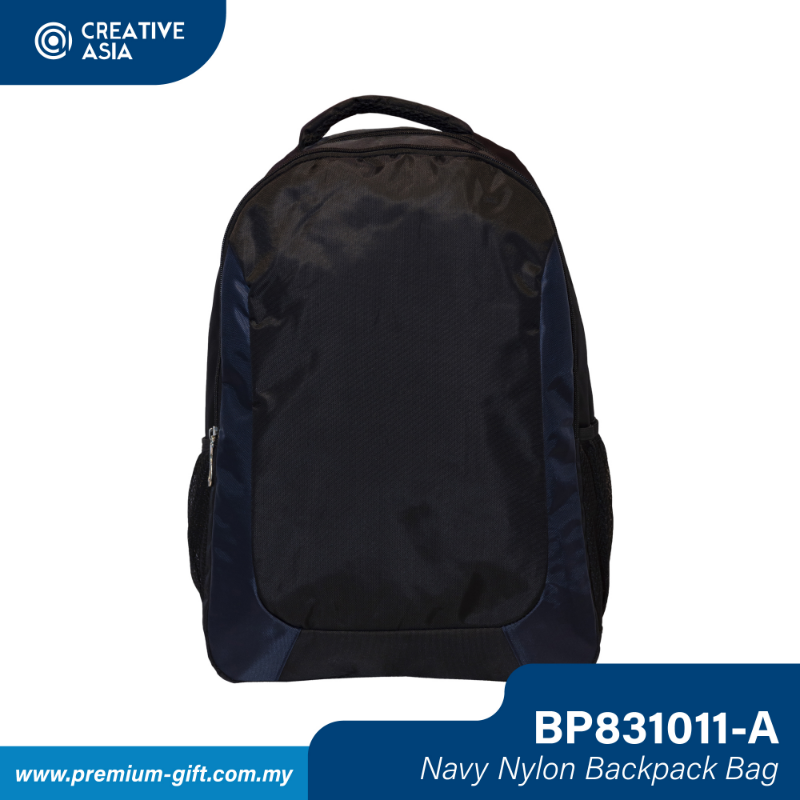 Navy nylon backpack on sale