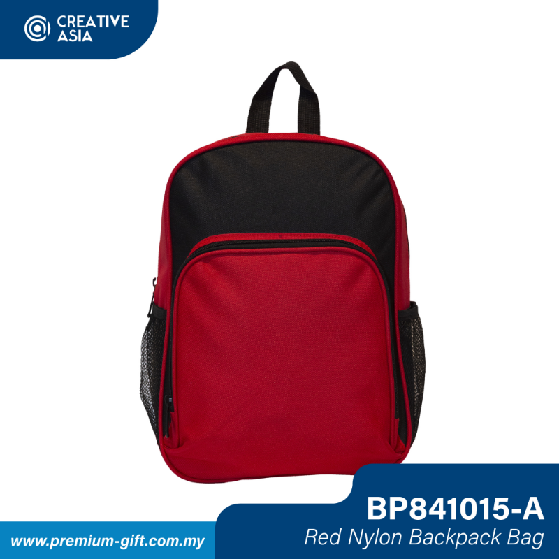 Red Nylon Basic Backpack Bag BP841015 A Selangor Malaysia Creative Asia Premium Gift Corporate Gifts Malaysia